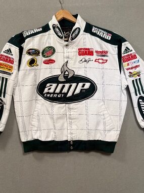Vintage Dale Earnhardt Jr #88 Amp Energy Racing Jacket Adidas Ntl Guard Nascar